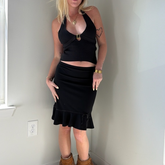 Vintage 90’s black midi skirt - Picture 2 of 9